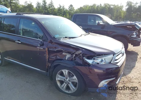 2013 Toyota Highlander Limited V6 z USA, uszkodzony, nr VIN 5TDDK3EH4DS180971